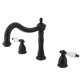 Kingston Brass Two Handle 8 in. to 16 in. Widespread Roman Tub Filler KS1345PL, Oil Rubbed Bronzekingston 