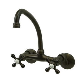 Kingston Brass Two Handle Widespread Wall Mount Kitchen Faucet KS214ORB, Oil Rubbed Bronzekingston 