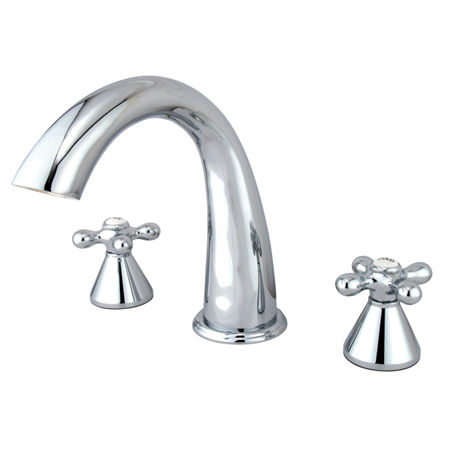 Kingston Brass Two Handle 8 in. to 16 in. Widespread Roman Tub Filler KS2361AX, Chrome