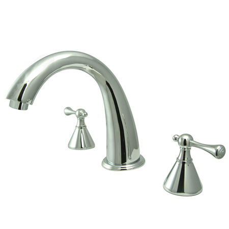 Kingston Brass Two Handle 8 in. to 16 in. Widespread Roman Tub Filler KS2361BL, Chrome