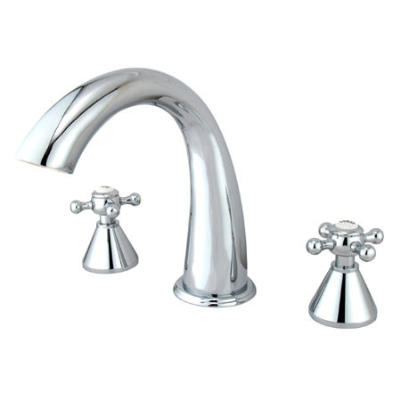 Kingston Brass Two Handle 8 in. to 16 in. Widespread Roman Tub Filler KS2361BX, Chrome