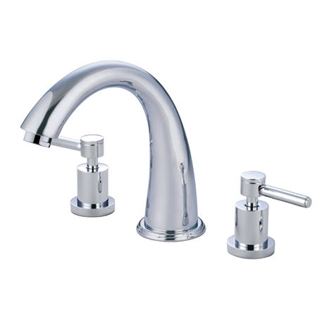 Kingston Brass Two Handle 8 in. to 16 in. Widespread Roman Tub Filler KS2361DL, Chrome