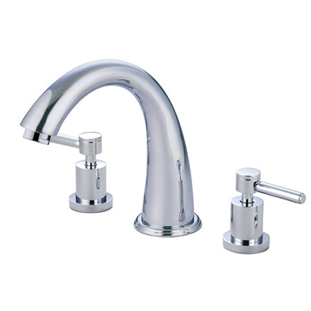 Kingston Brass Two Handle 8 in. to 16 in. Widespread Roman Tub Filler KS2361DL, Chromekingston 