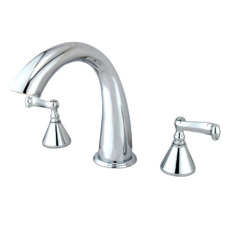 Kingston Brass Two Handle 8 in. to 16 in. Widespread Roman Tub Filler KS2361FL, Chrome