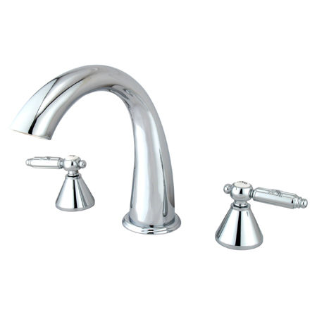 Kingston Brass Two Handle 8 in. to 16 in. Widespread Roman Tub Filler KS2361GL, Chrome