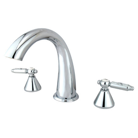 Kingston Brass Two Handle 8 in. to 16 in. Widespread Roman Tub Filler KS2361GL, Chromekingston 