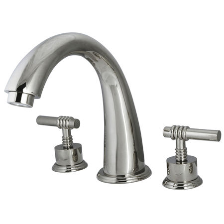 Kingston Brass Two Handle 8 in. to 16 in. Widespread Roman Tub Filler KS2361ML, Chrome