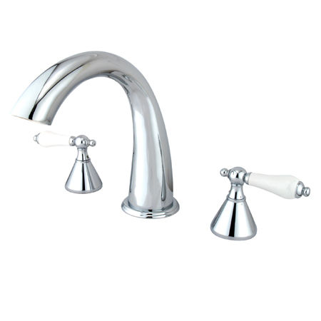 Kingston Brass Two Handle 8 in. to 16 in. Widespread Roman Tub Filler KS2361PL, Chrome