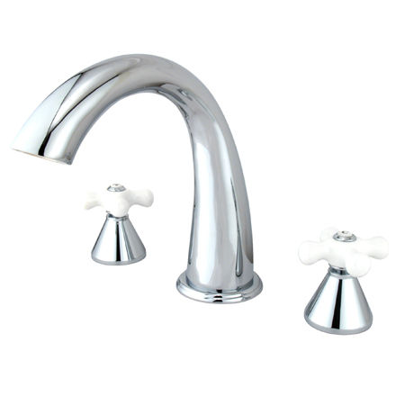 Kingston Brass Two Handle 8 in. to 16 in. Widespread Roman Tub Filler KS2361PX, Chrome