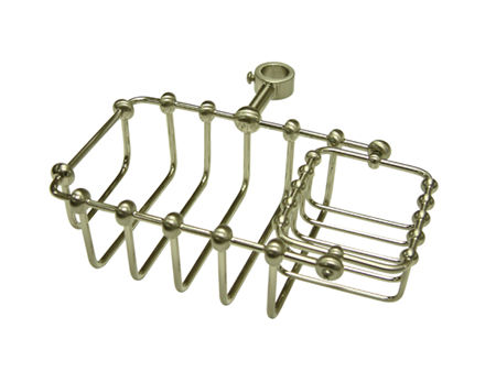 Kingston Brass 7 in. Riser Mount Soap Basket CC2148, Satin Nickel