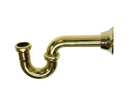 Kingston Brass 1 1/4 in. Decorative Lavatory P to Trap CC2182, Polished Brass