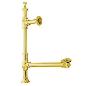 Kingston Brass British Lever Style Drain CC3092, Polished Brass