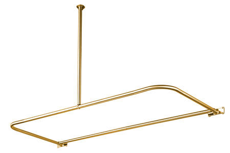 Kingston Brass D to Shape Shower Rod CC3132, Polished Brass