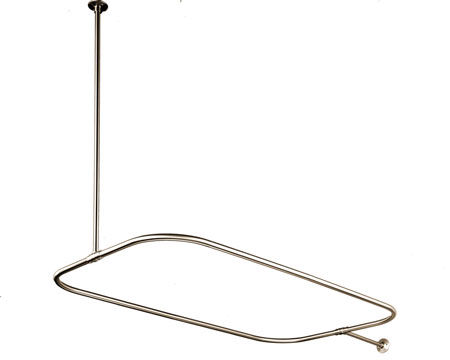 Kingston Brass Shower Ring with Ceiling Support CC3158, Satin Nickel