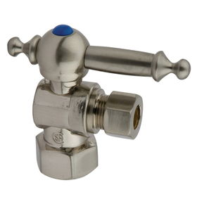 Kingston Brass Angle Stop Shut Off Valve 1/2 in. IPS X 3/8 in. O.D. Compression CC43108TL, Satin Nickelkingston 