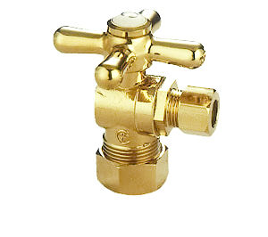 Kingston Brass Angle Stop Shut Off Valve CC54302X, Polished Brass