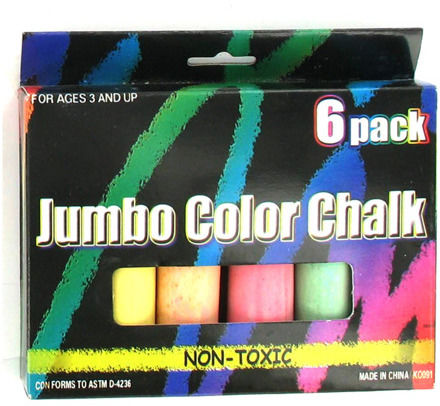 Jumbo Color Chalk 6 Piece Case Pack 72jumbo 
