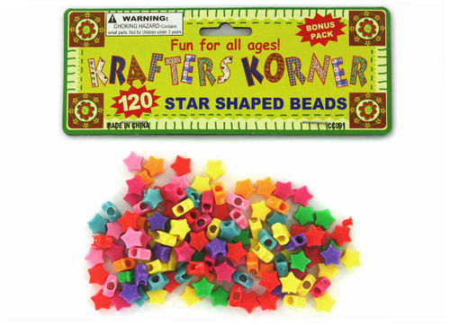 120-Count Plastic Star-Shaped Beads Case Pack 24