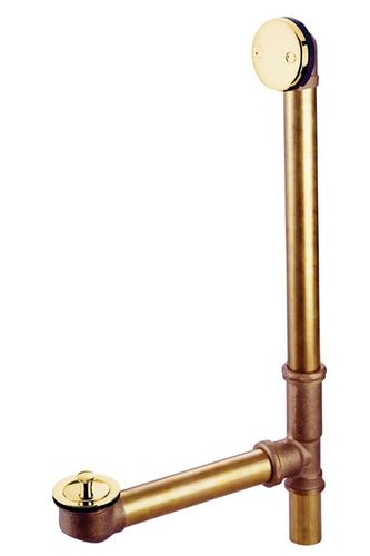 Kingston Brass Twist and Turn Overflow Drain DLL3162, Polished Brass