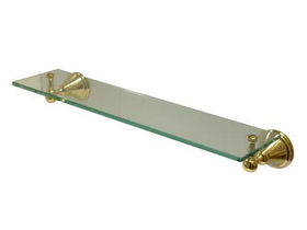 Kingston Brass Decorative Glass Shelf BA2979PB, Polished Brass