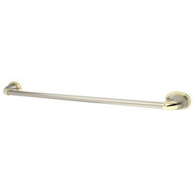 Kingston Brass 24 in. Decorative Towel Bar BA621SNPB, Satin Nickel with Polished Brass Accentskingston 