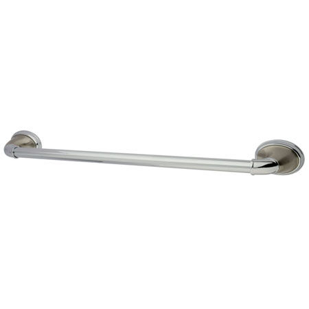 Kingston Brass 18 in. Decorative Towel Bar BA622SNCP, Satin Nickel with Chrome Accentskingston 