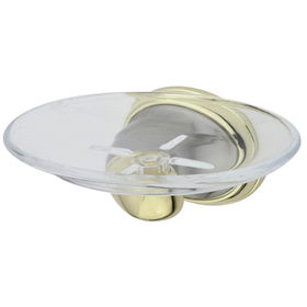 Kingston Brass Decorative Wall to Mount Soap Dish BA625SNPB, Satin Nickel with Polished Brass Accents