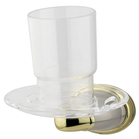 Kingston Brass Decorative Toothbrush & Tumbler Holder BA626SNPB, Satin Nickel with Polished Brass Accentskingston 