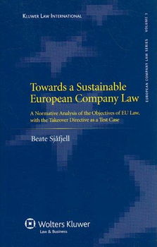 Towards a Substainable European Company Lawtowards 