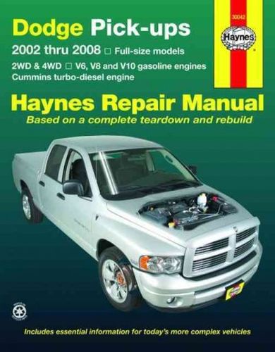 Haynes Repair Manual Dodge Pick-ups, 2002 Thru 2008haynes 
