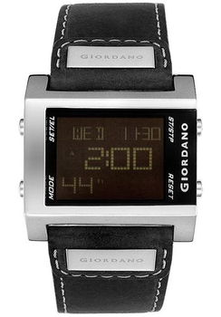 Men's Digital Multi-Function Black Leathermen 