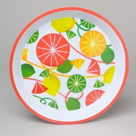 Round Citrus Design Serving Tray Case Pack 48