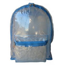 Clear PVC Backpack With Blue Trim Case Pack 40pvc 