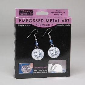 Embossed Metal Earrings Kit Case Pack 48