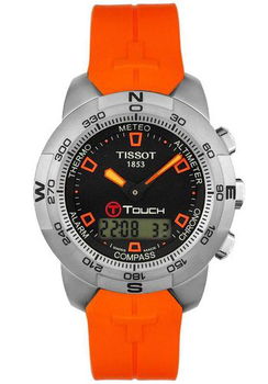 Men's T-Touch Orange Rubber Multi-Functionmen 