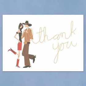 Western Couple Thank You Cards Case Pack 1western 