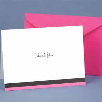Fuchsia Trimmed Thank You Cards Case Pack 1fuchsia 