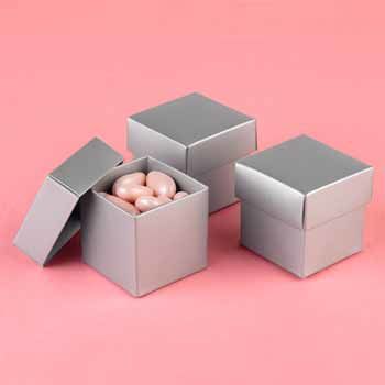 Silver Shimmer Mix & Match Favor Boxes Case Pack 1silver 