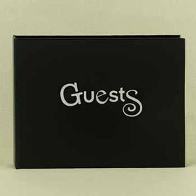 Black Funky Guest Book Case Pack 1black 