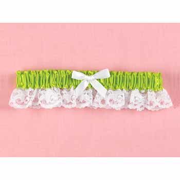 Lime Ribbon & Lace Garter Case Pack 1lime 