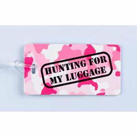 Pink Camouflage Luggage Tag Case Pack 1