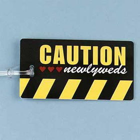 Caution Newlyweds Luggage Tag Case Pack 1