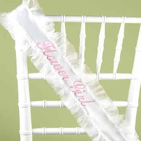 Flower Girl Sash with Ruffles Case Pack 1flower 