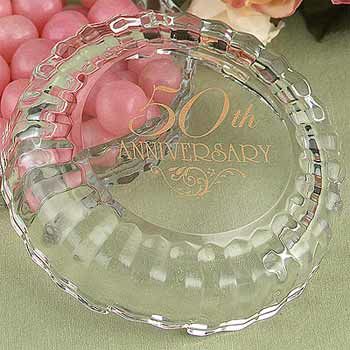 50th Anniversary Round Candy Dish Case Pack 1anniversary 