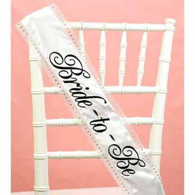 White Rhinestone - Bride-to-Be Sash Case Pack 1white 