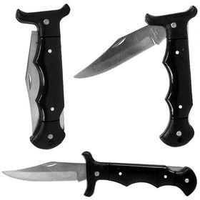 Black Handle Hunting Knife - Stainless Steel
