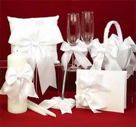 White Graceful Ties Wedding Collection - Set Case Pack 1white 