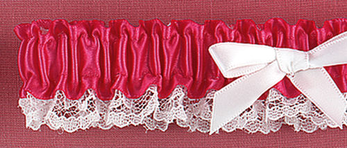Fuchsia Ribbon & Lace Garter Case Pack 1fuchsia 