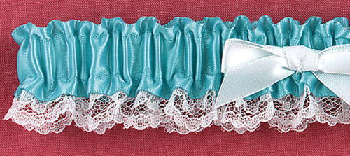 Eggshell Blue Ribbon & Lace Garter Case Pack 1eggshell 