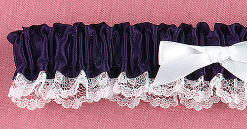 Grape Ribbon & Lace Garter Case Pack 1grape 